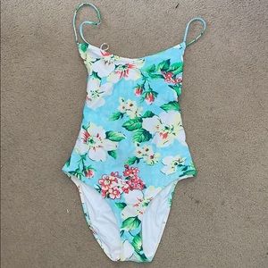 Aerie Floral One Piece Bathing Suit